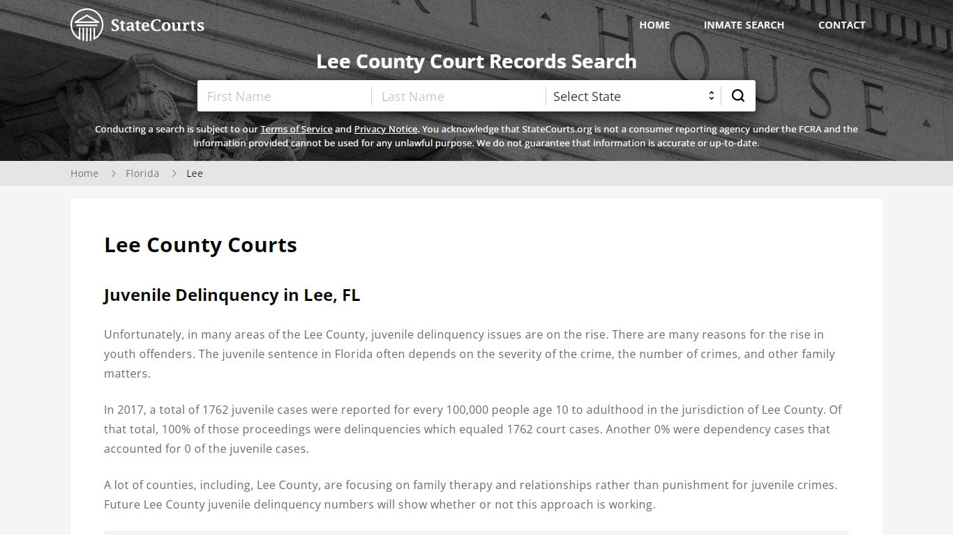 Lee County, FL Courts - Records & Cases - StateCourts